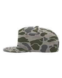 Flat Brim Rope Trucker (Marsh Duck Camo / Olive Green)